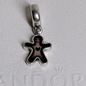 Authentic Pandora Sterling Silver Christmas Gingerbread Man Charm Bead S925 ALE